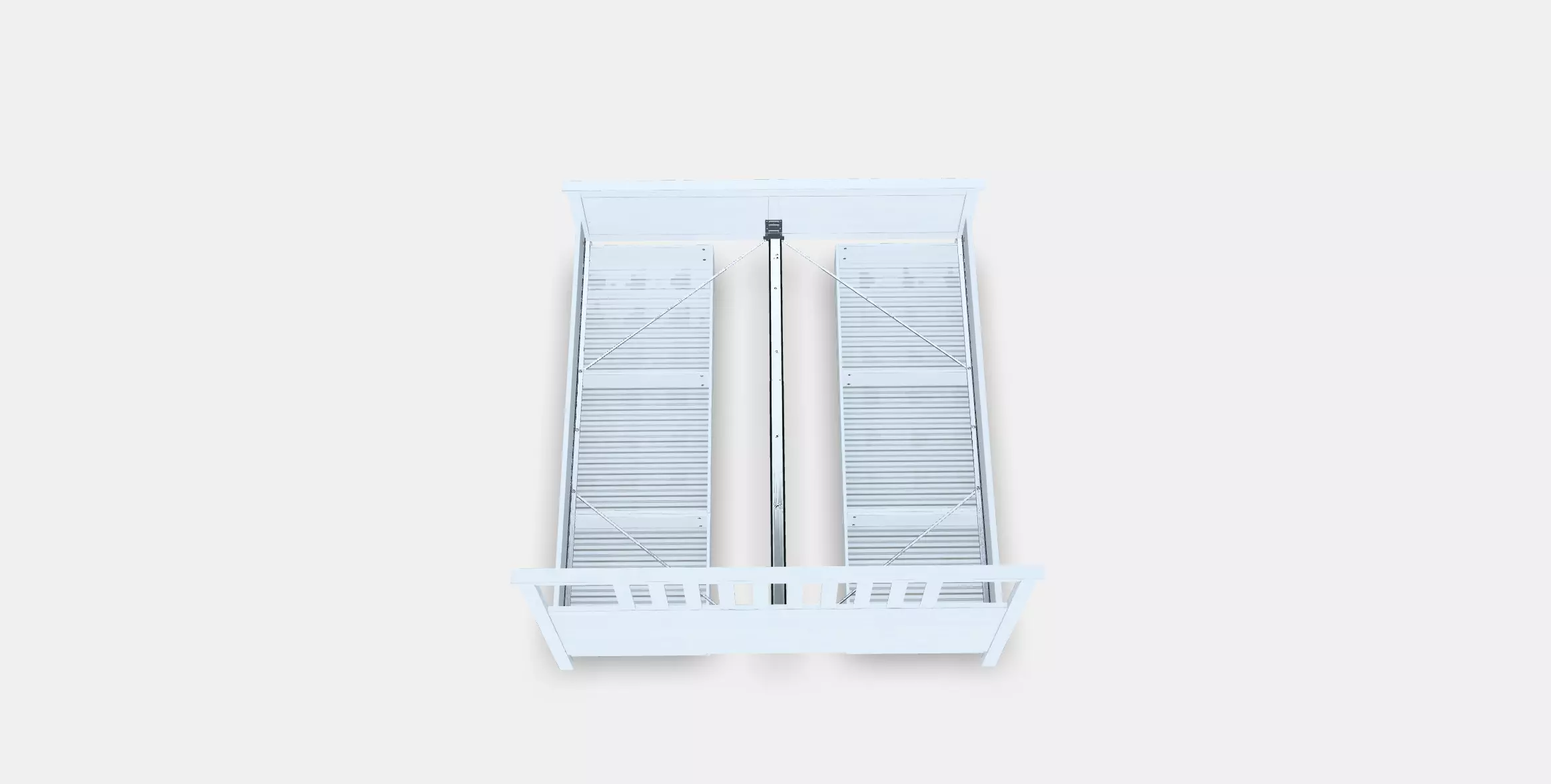 HEMNES Bed frame with 4 storage boxes Low-poly 3D model_0