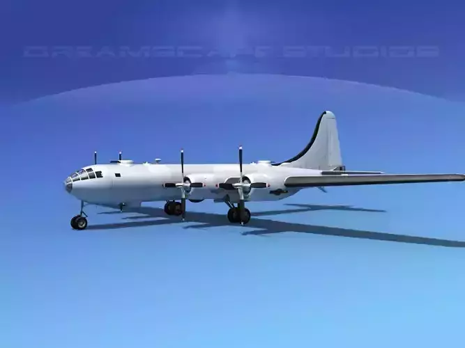Boeing B-29 Superfortress Bare Metal 3D model