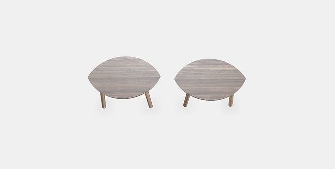 STOCKHOLM Nest of tables set of 2 Low-poly 3D model