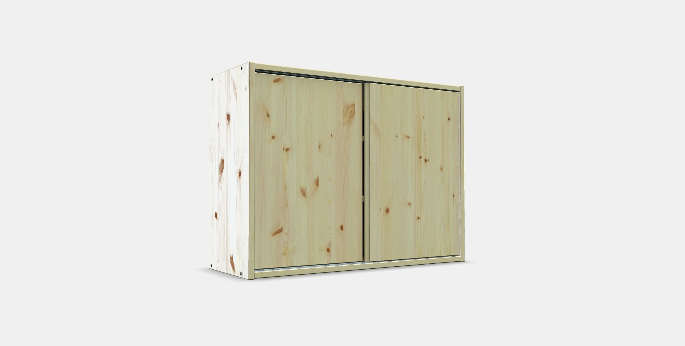 IVAR Cabinet with sliding doors Low-poly 3D model_7