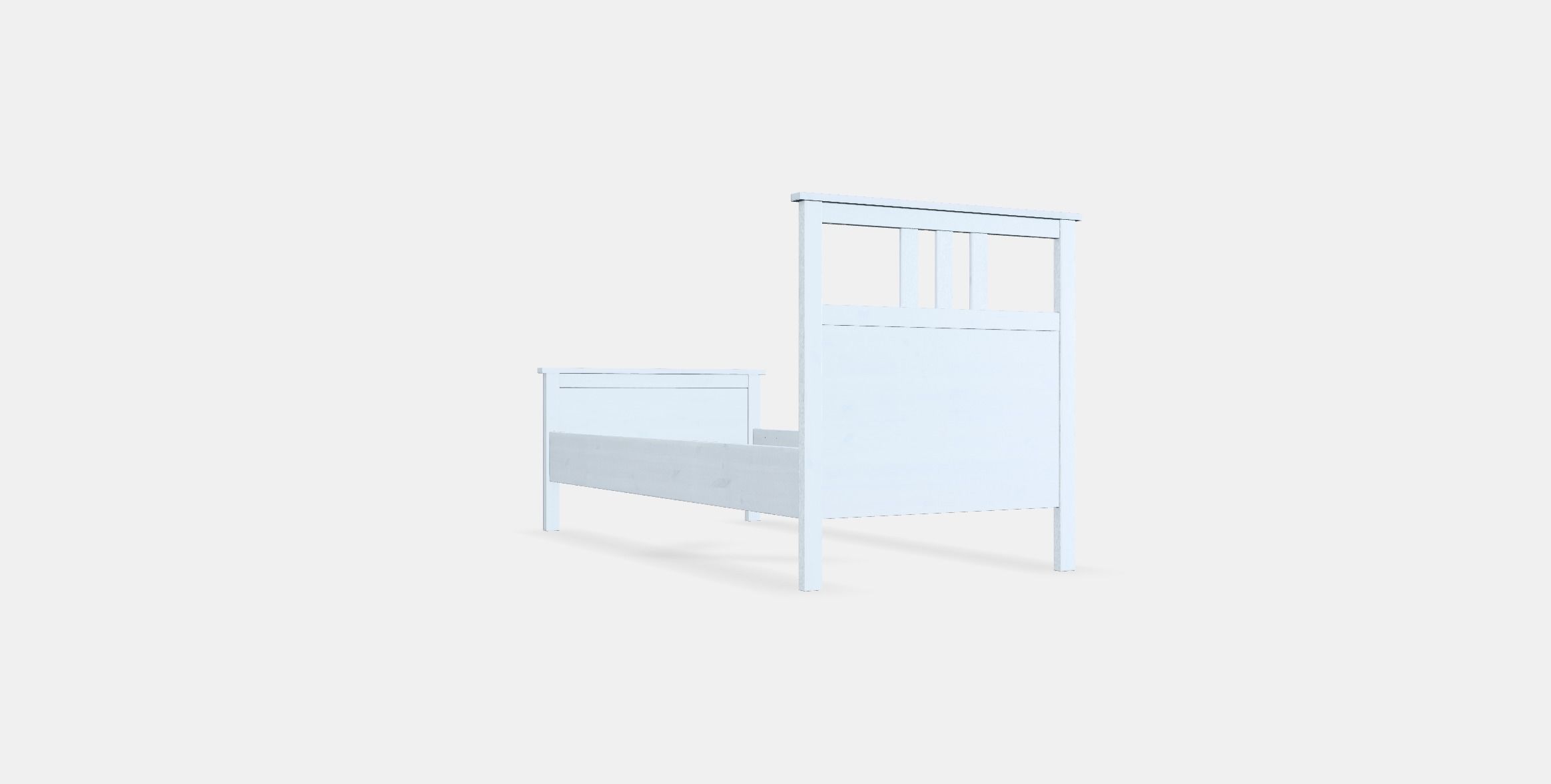 HEMNES Bed frame 3 Low-poly 3D model_16