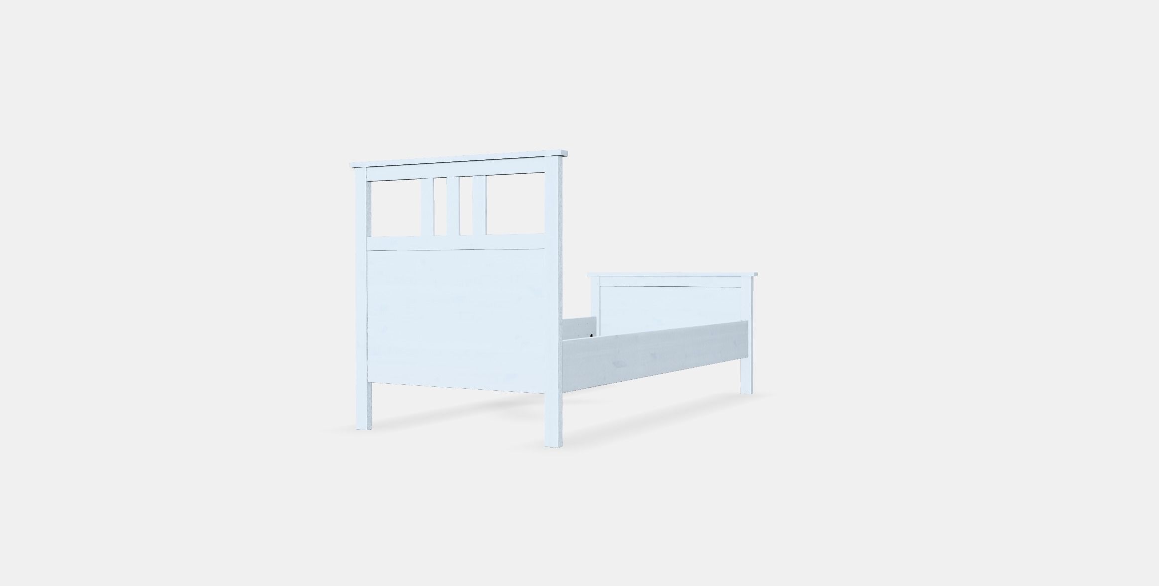 HEMNES Bed frame 3 Low-poly 3D model_5