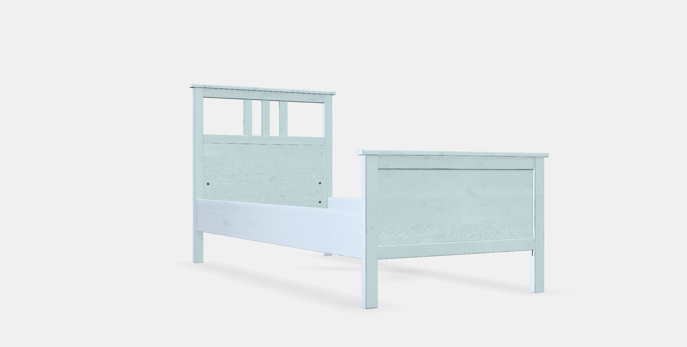 HEMNES Bed frame 3 Low-poly 3D model_9