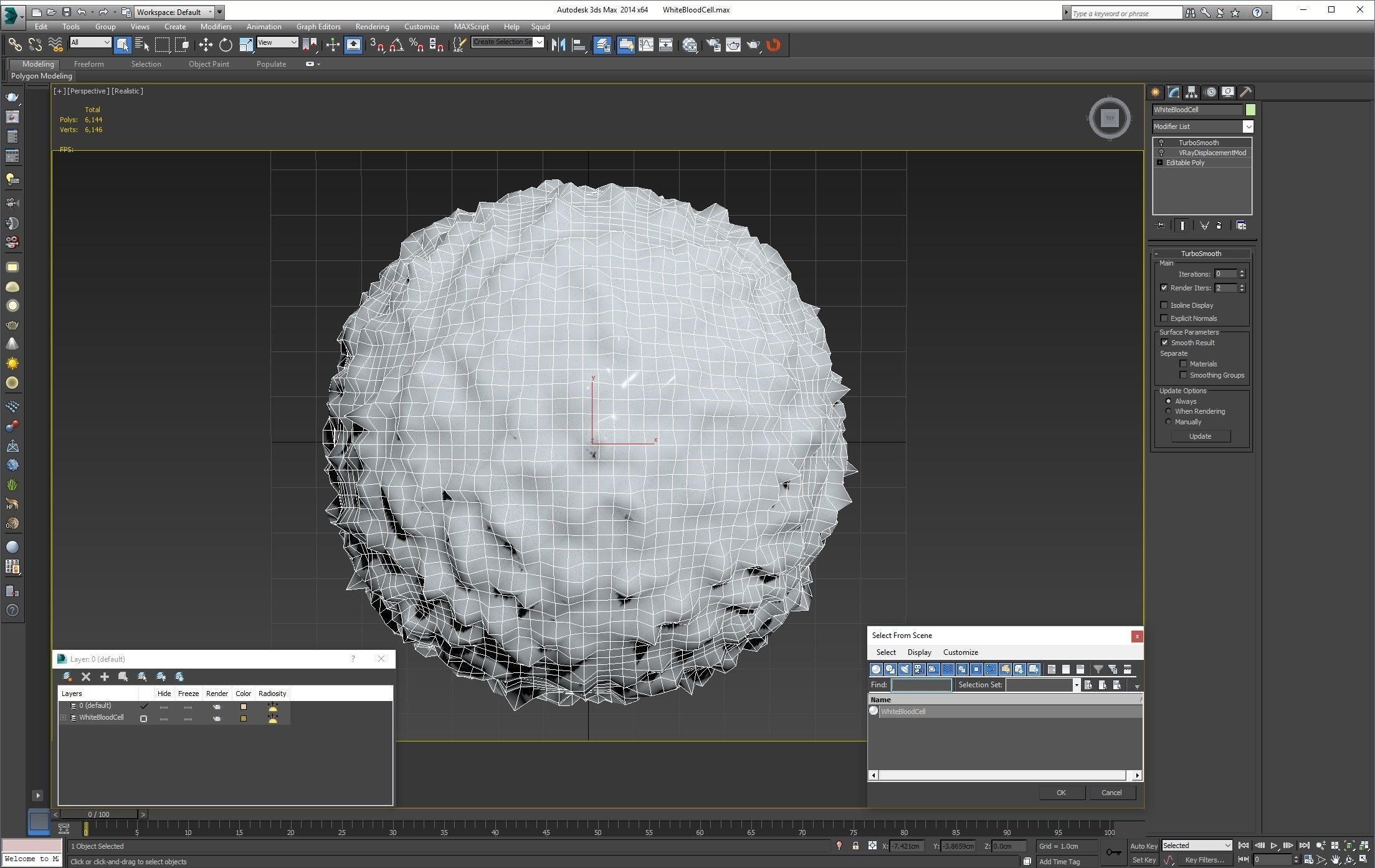 White Blood Cell Low-poly 3D model_23