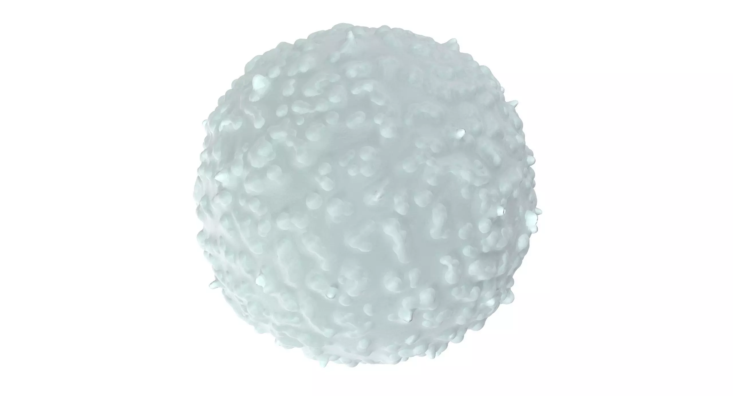 White Blood Cell Low-poly 3D model_0