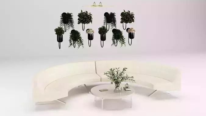 Modern Indoor Sofa and Coffee Table Low-poly 3D model Modern Indoor Sofa and Coffee Table Low-poly 3D model