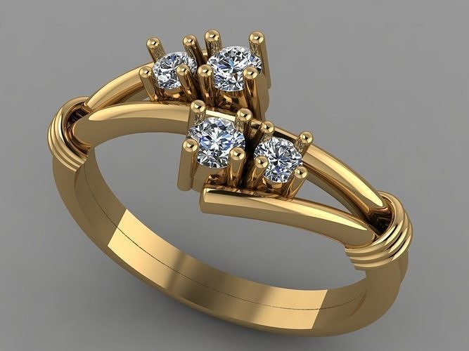 Gold ring 3D print model