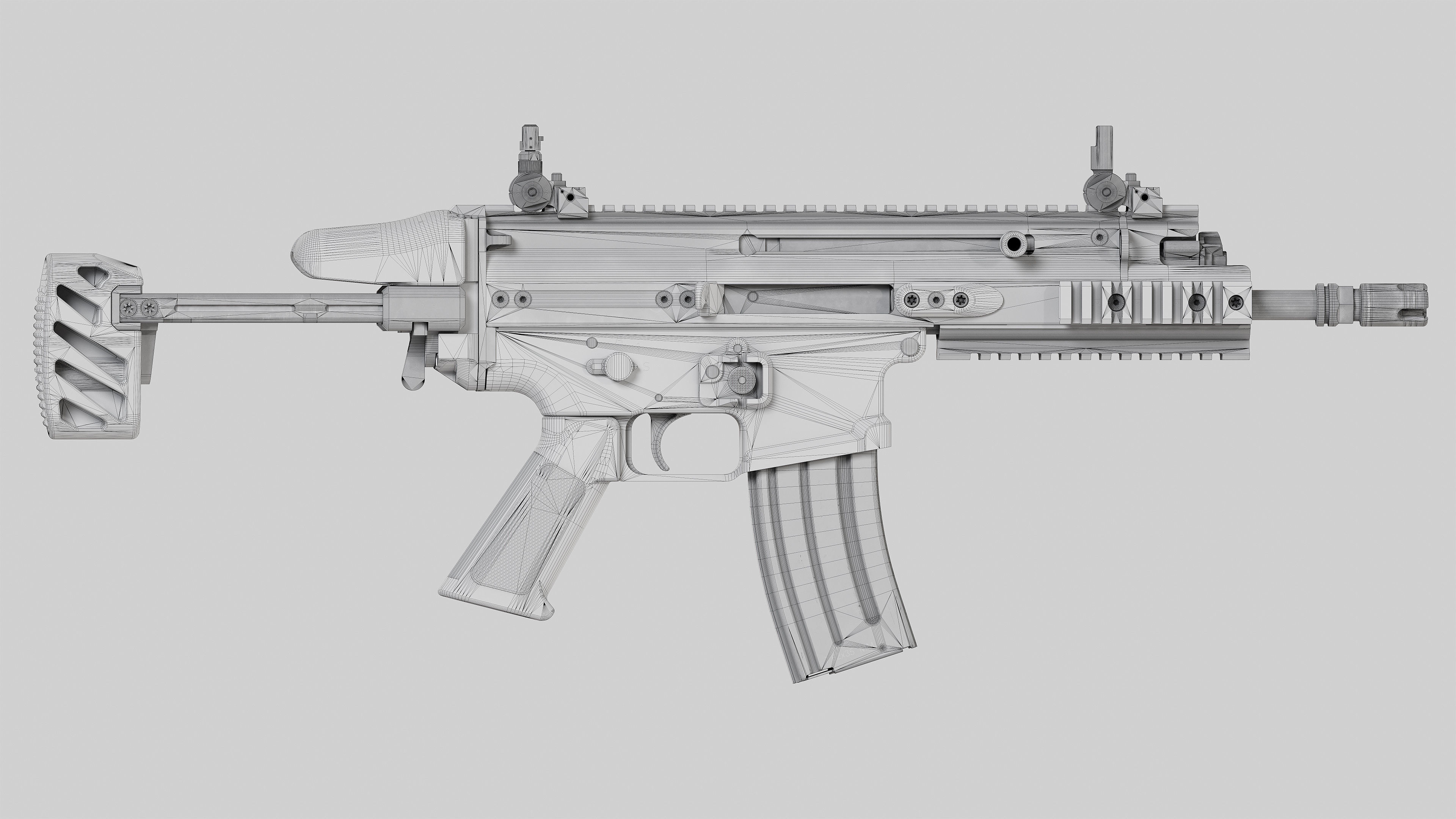 FN SCAR SC Low-poly 3D model_18