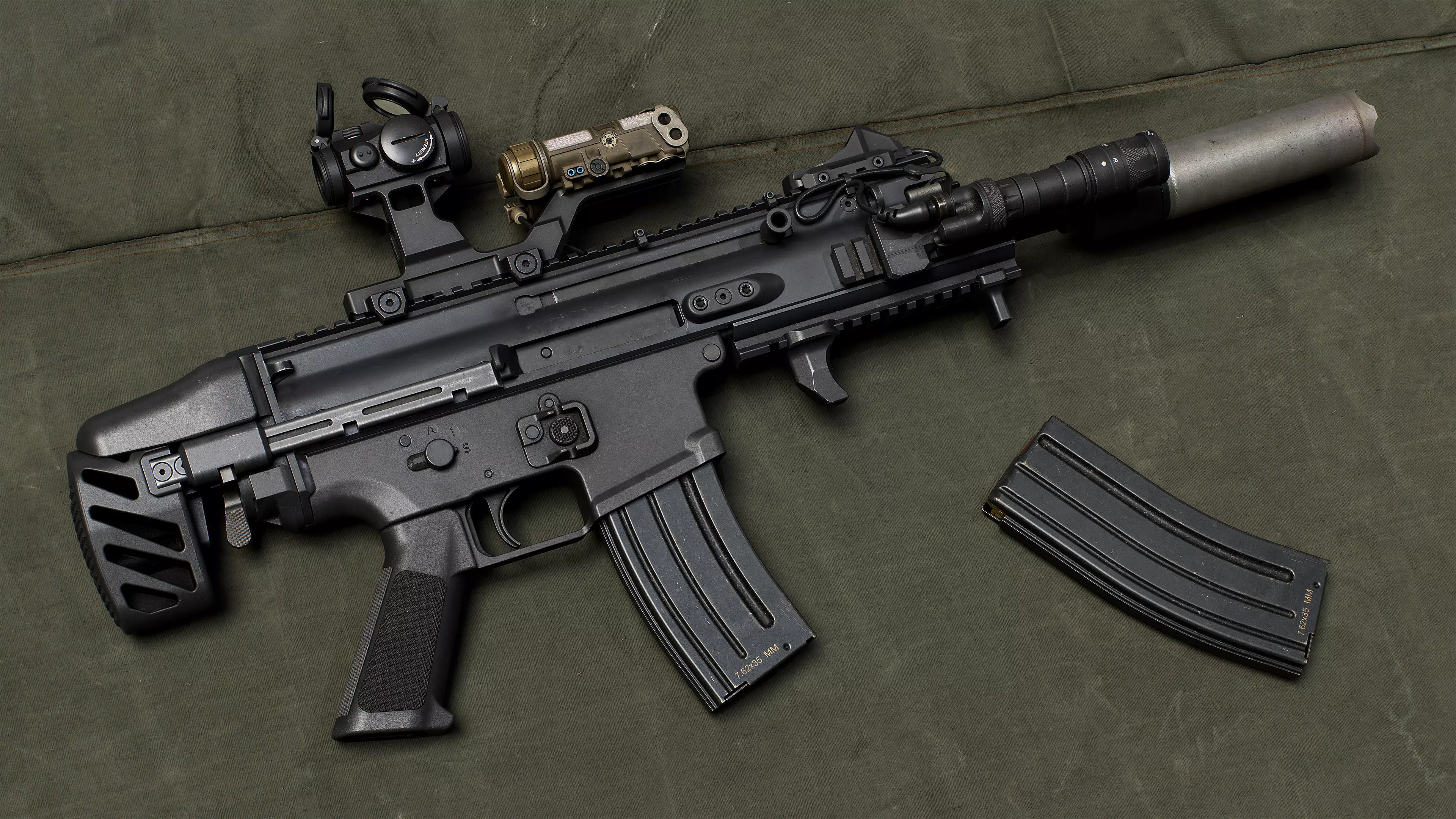 FN SCAR SC Low-poly 3D model_0