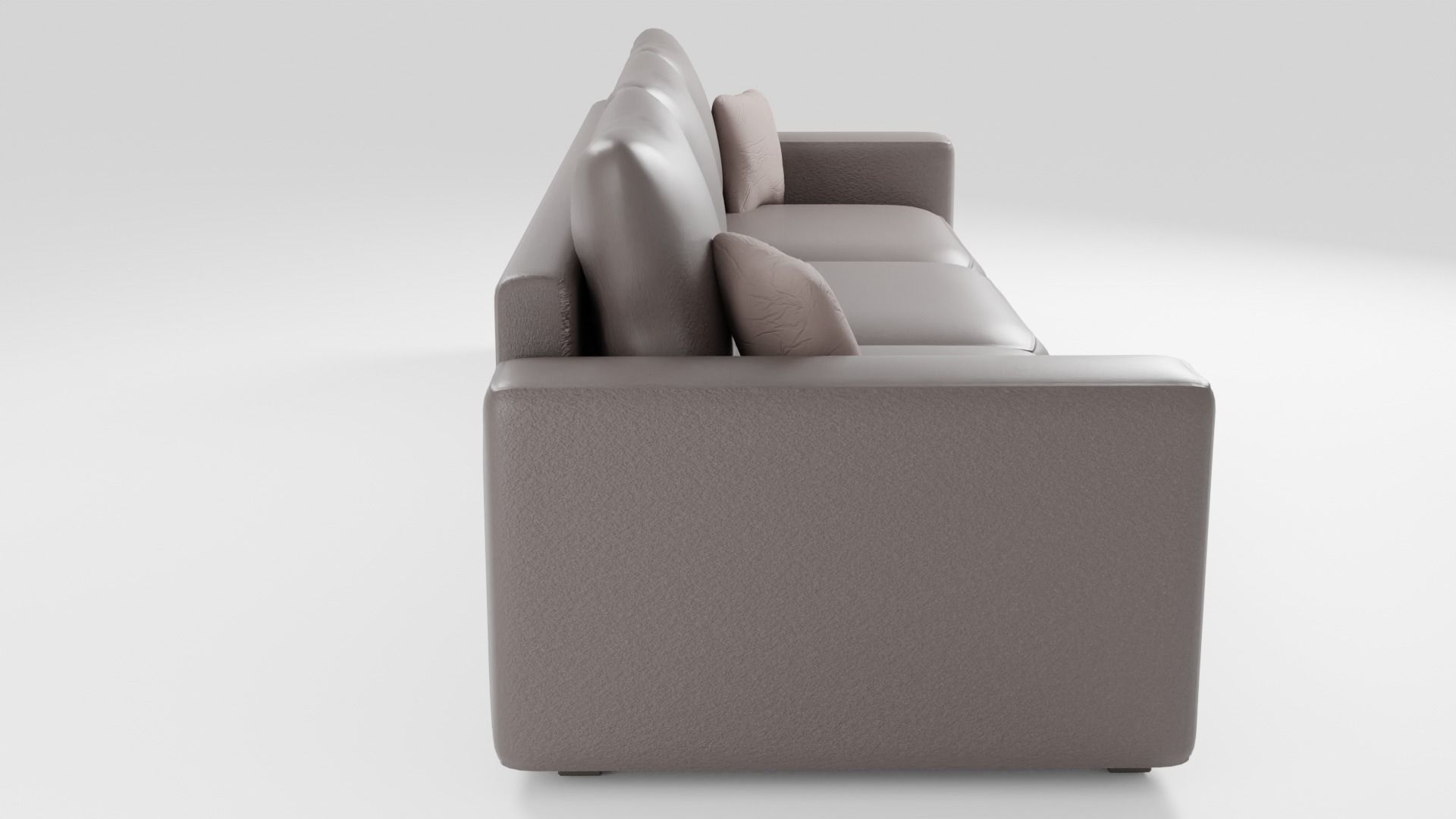 Stylish sofa made of high quality leather in dark colors 3D model_1