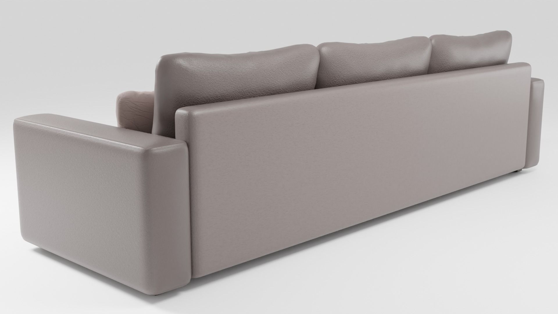 Stylish sofa made of high quality leather in dark colors 3D model_3