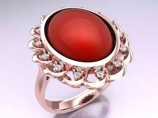 Oval stone ring - Womens  Rings - N382842