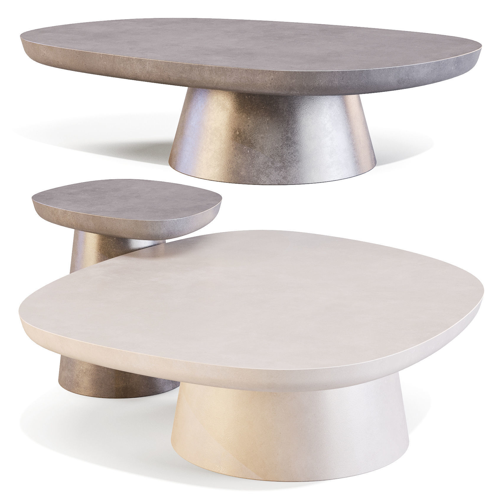 Ditre Italia Stone - Coffee and Side Tables 3D model_4