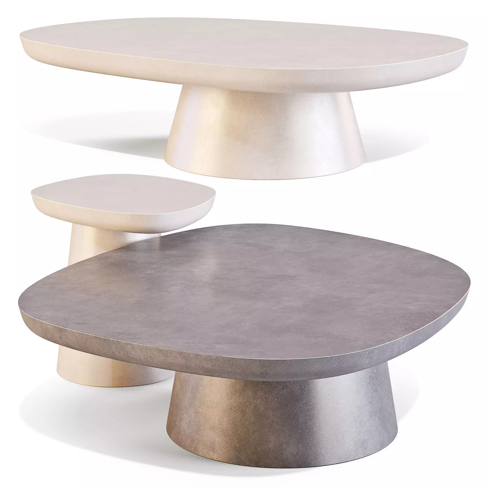 Ditre Italia Stone - Coffee and Side Tables 3D model_0