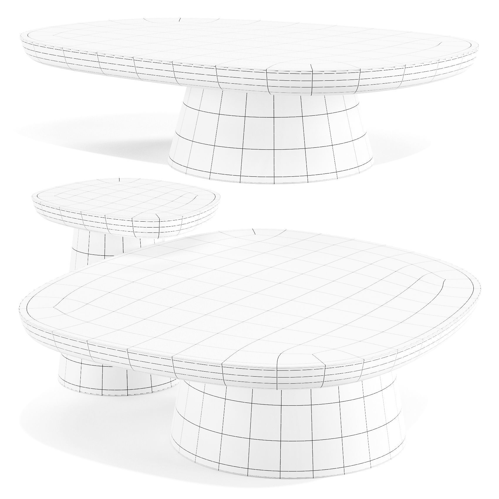Ditre Italia Stone - Coffee and Side Tables 3D model_6
