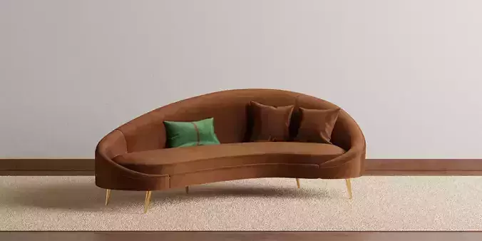 Curved High-low Back Sofa