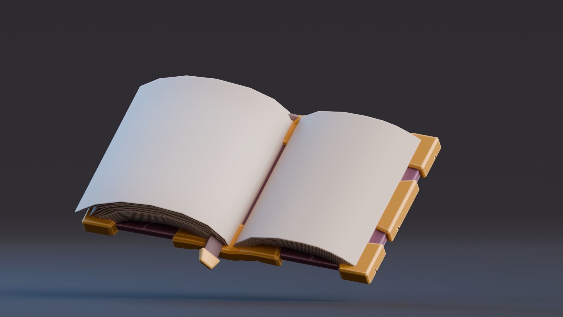 Low poly - Stylized Game Items - Book Low-poly 3D model_2