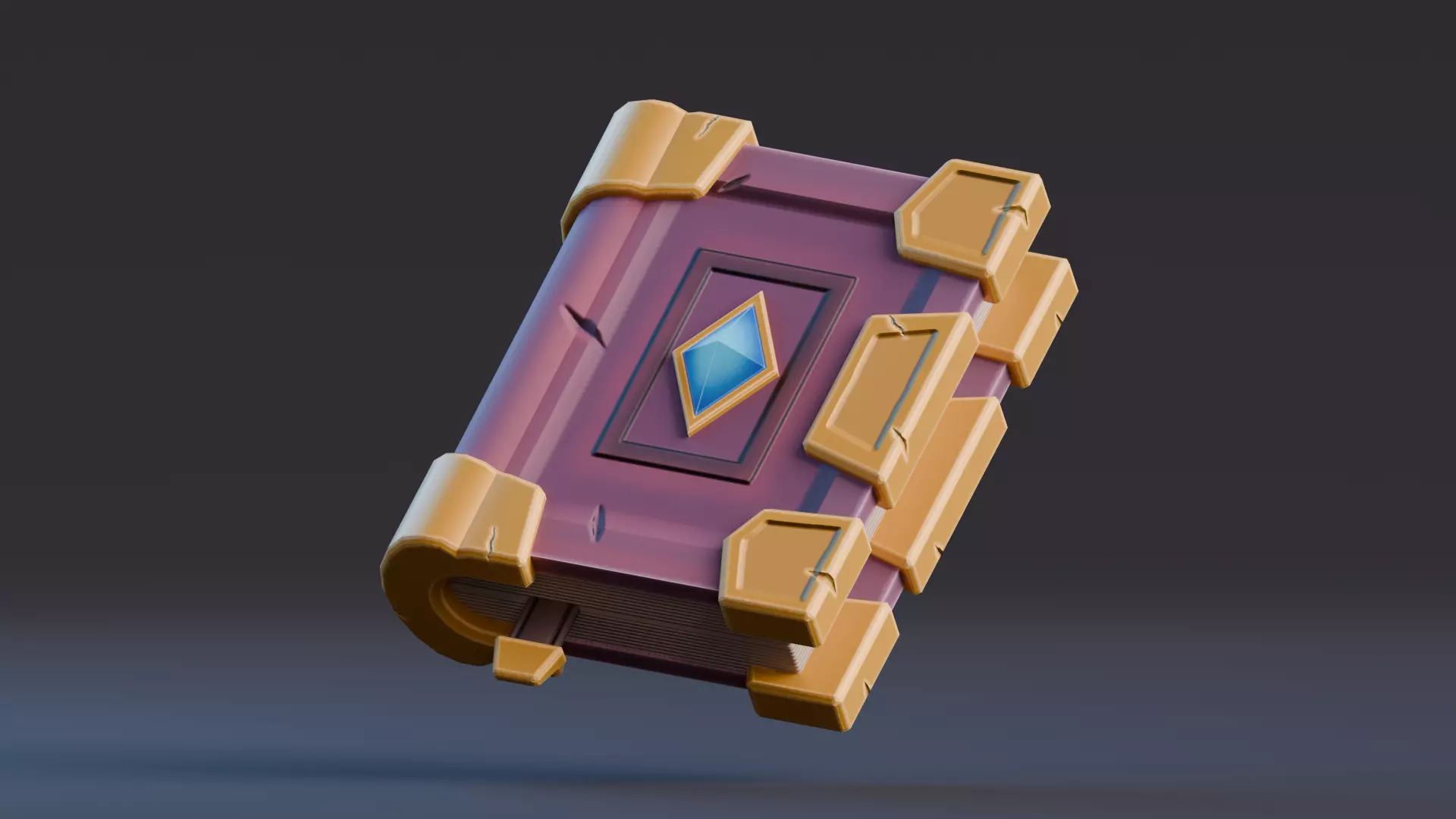 Low poly - Stylized Game Items - Book Low-poly 3D model_0