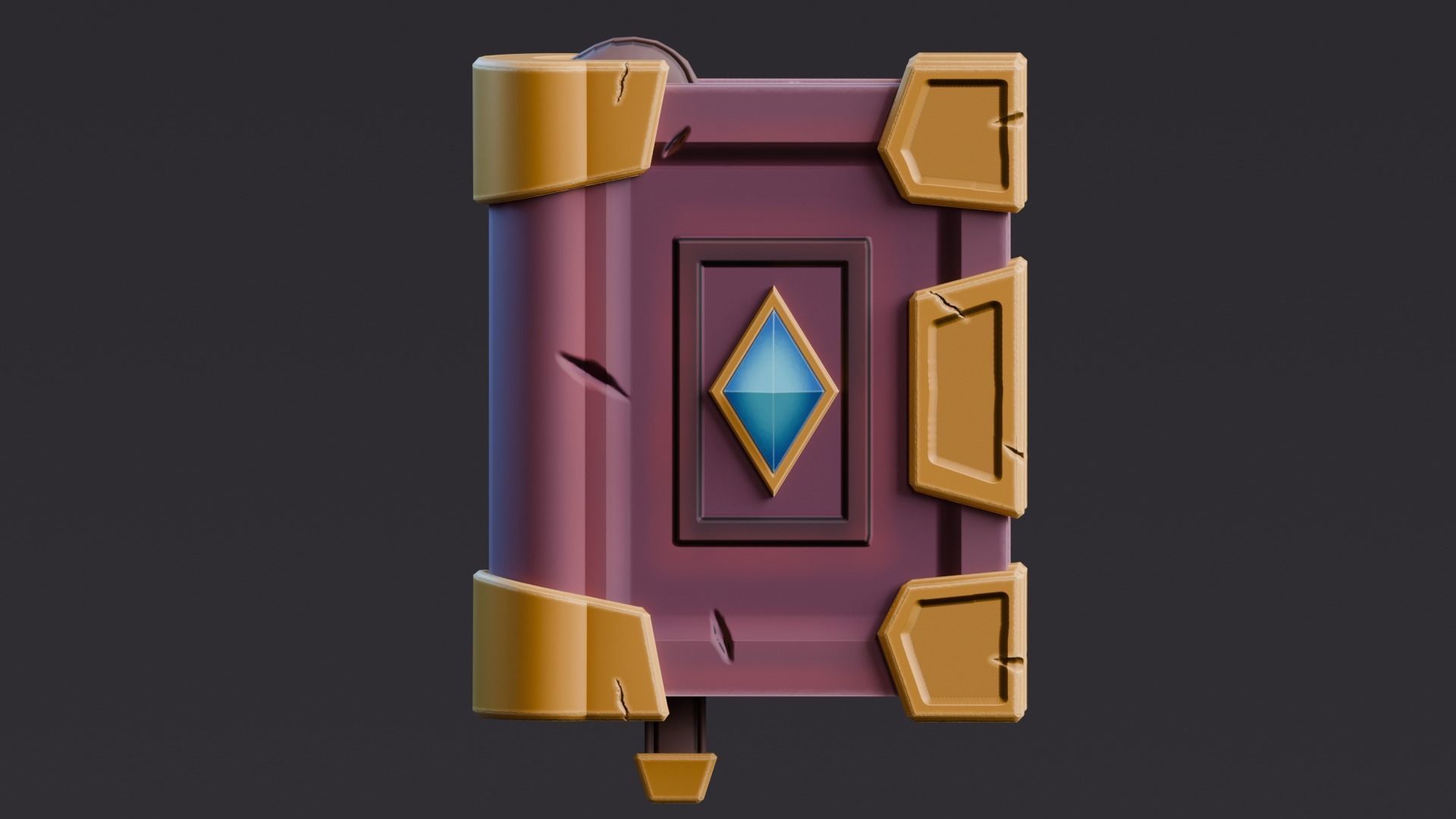 Low poly - Stylized Game Items - Book Low-poly 3D model_1