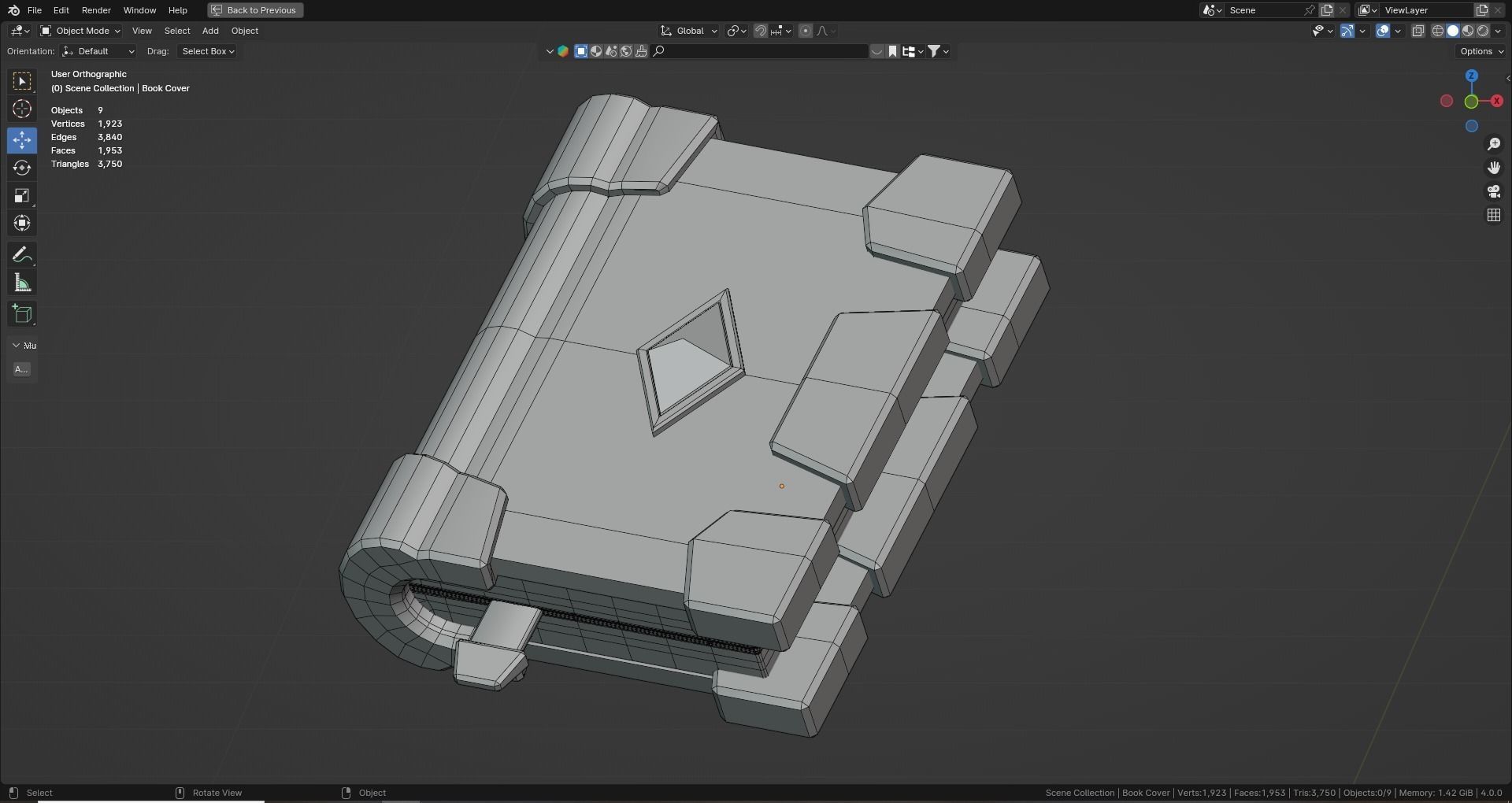 Low poly - Stylized Game Items - Book Low-poly 3D model_8