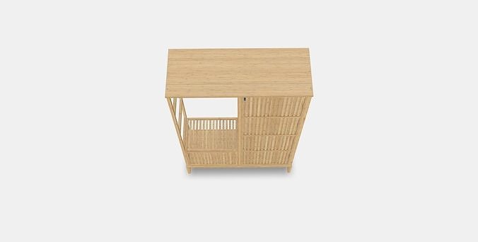 NORDKISA Open wardrobe with sliding door Low-poly 3D model
