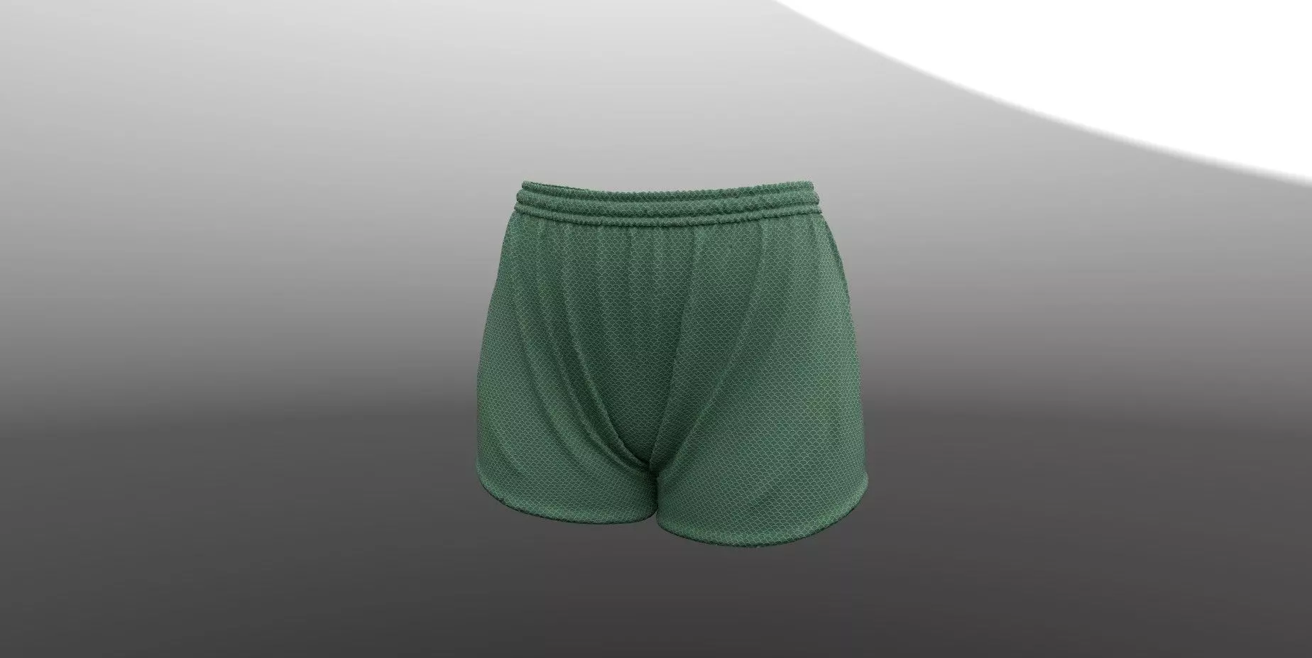 Female shorts PBR 4k Low-poly 3D model_0