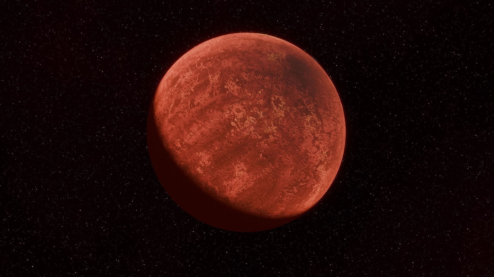 Planet Arrakis Low-poly 3D model_2