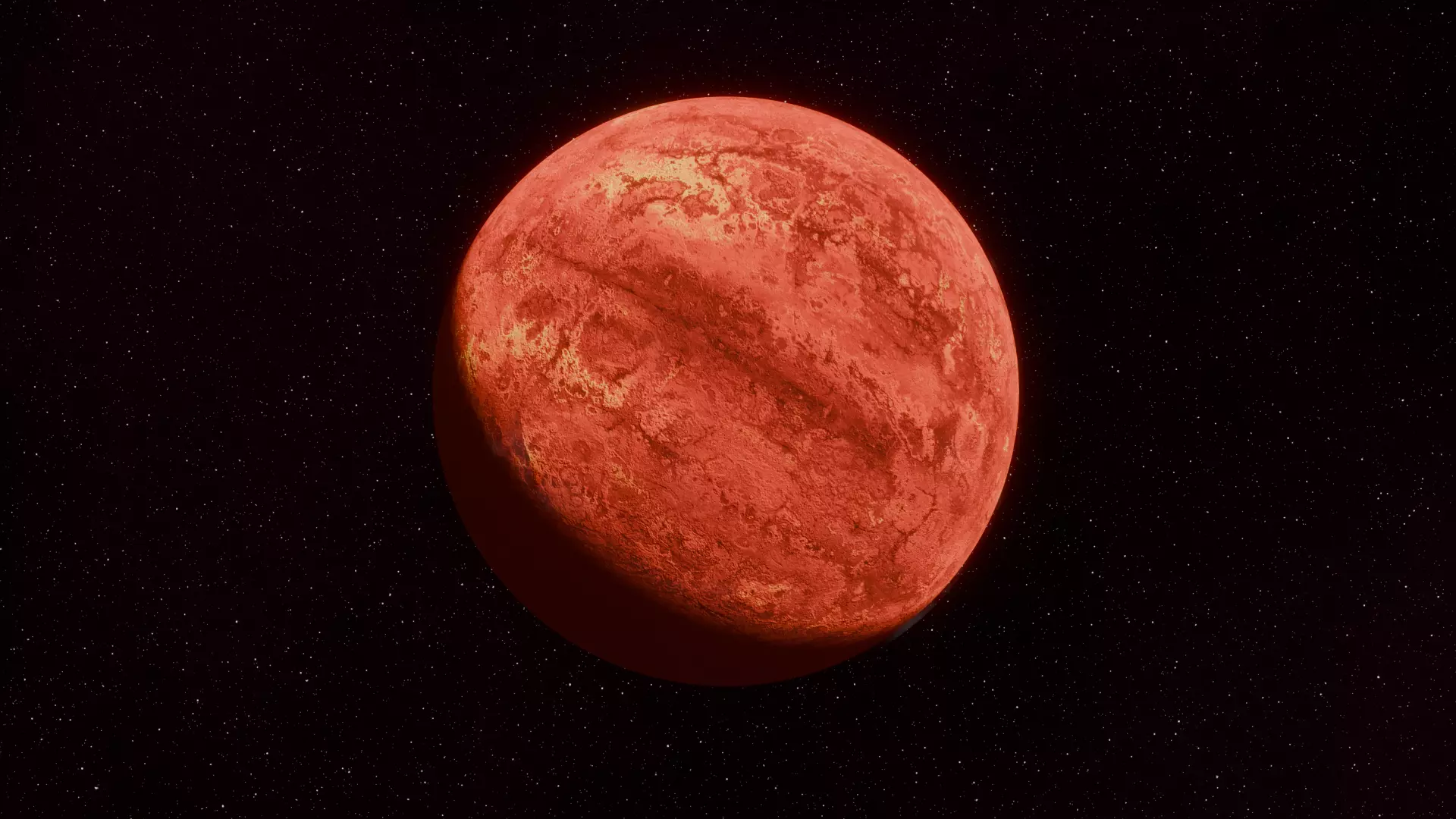 Planet Arrakis Low-poly 3D model_0