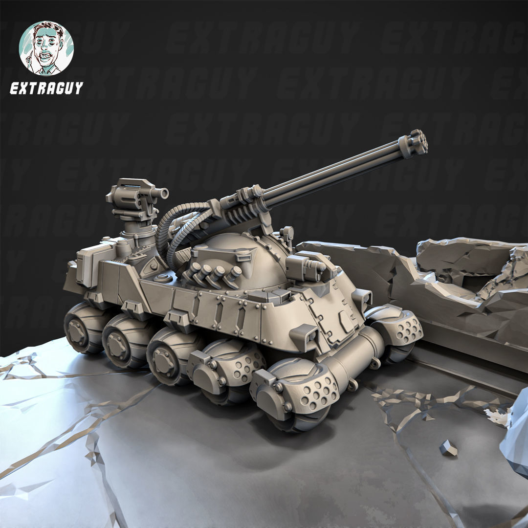 Moving Fortress 100mm Poseable Set 3D print model_3