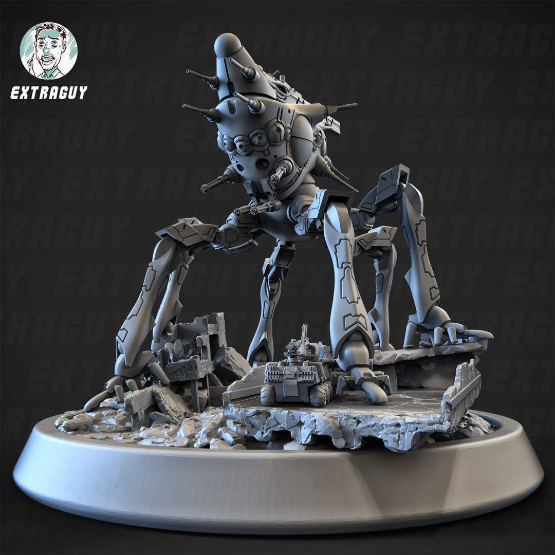 Moving Fortress 100mm Poseable Set 3D print model_2