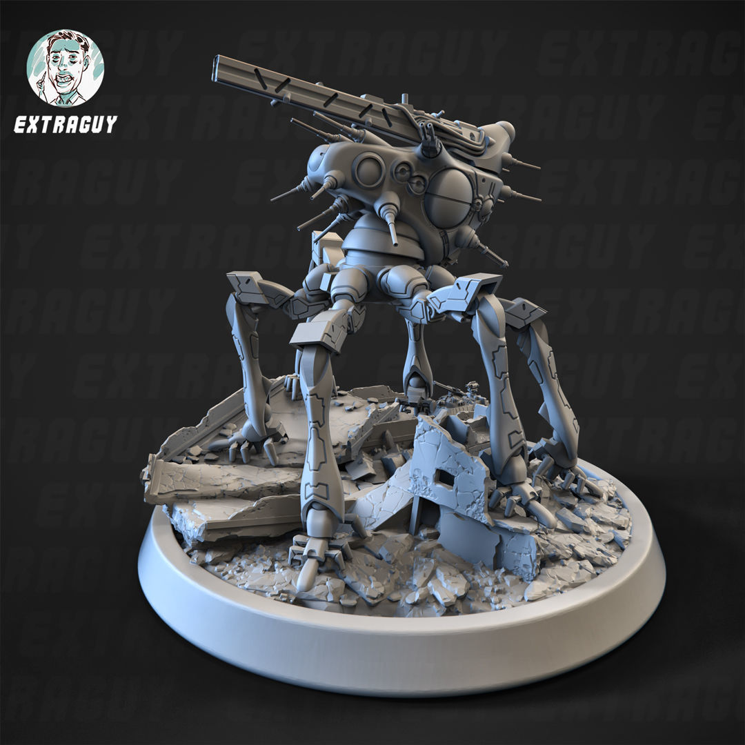 Moving Fortress 100mm Poseable Set 3D print model_1