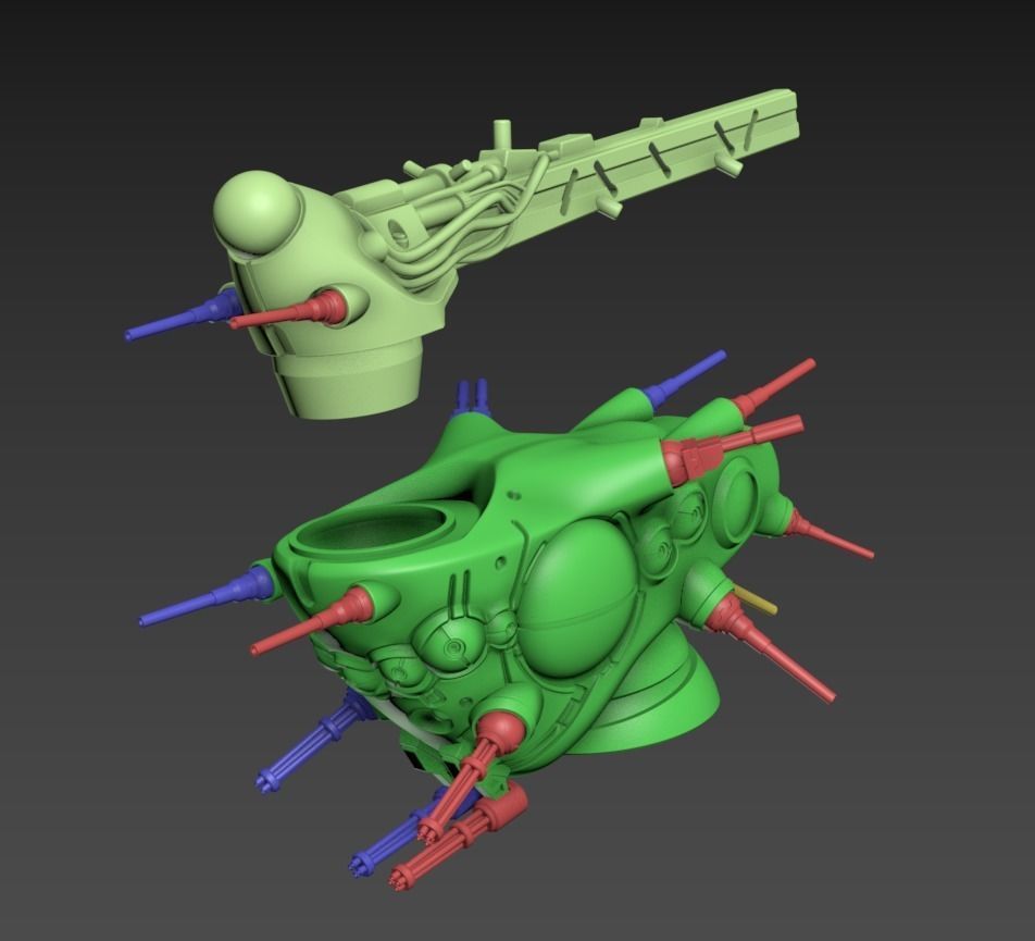 Moving Fortress 100mm Poseable Set 3D print model_7