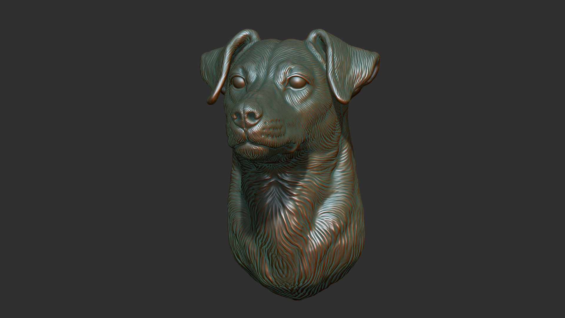 Jack Russell Terrier bust 3D print model_14