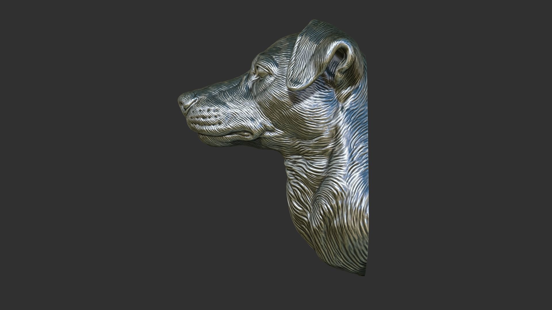 Jack Russell Terrier bust 3D print model_16