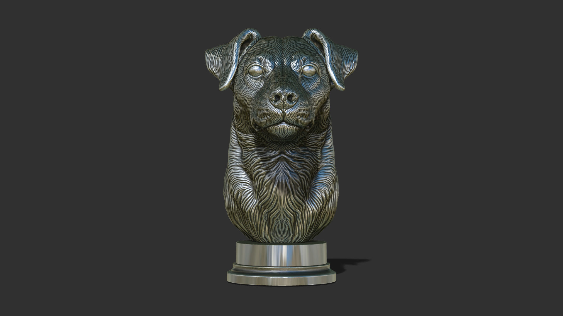 Jack Russell Terrier bust 3D print model_23