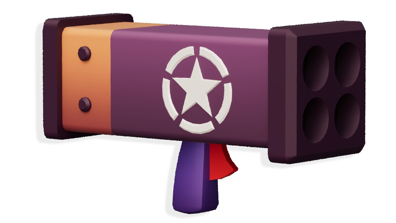 Hypercasual Weapon Props Pack Low-poly 3D model_7