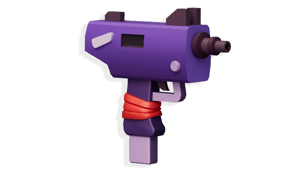 Hypercasual Weapon Props Pack Low-poly 3D model_10