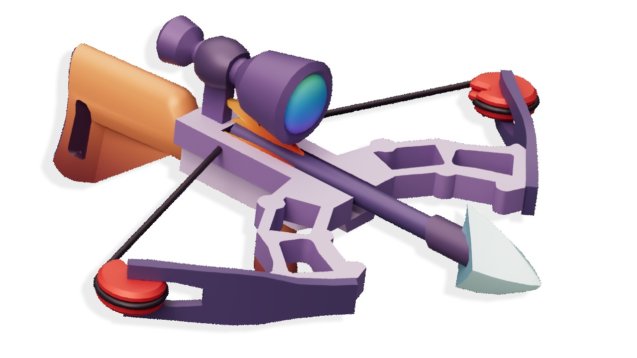 Hypercasual Weapon Props Pack Low-poly 3D model_1