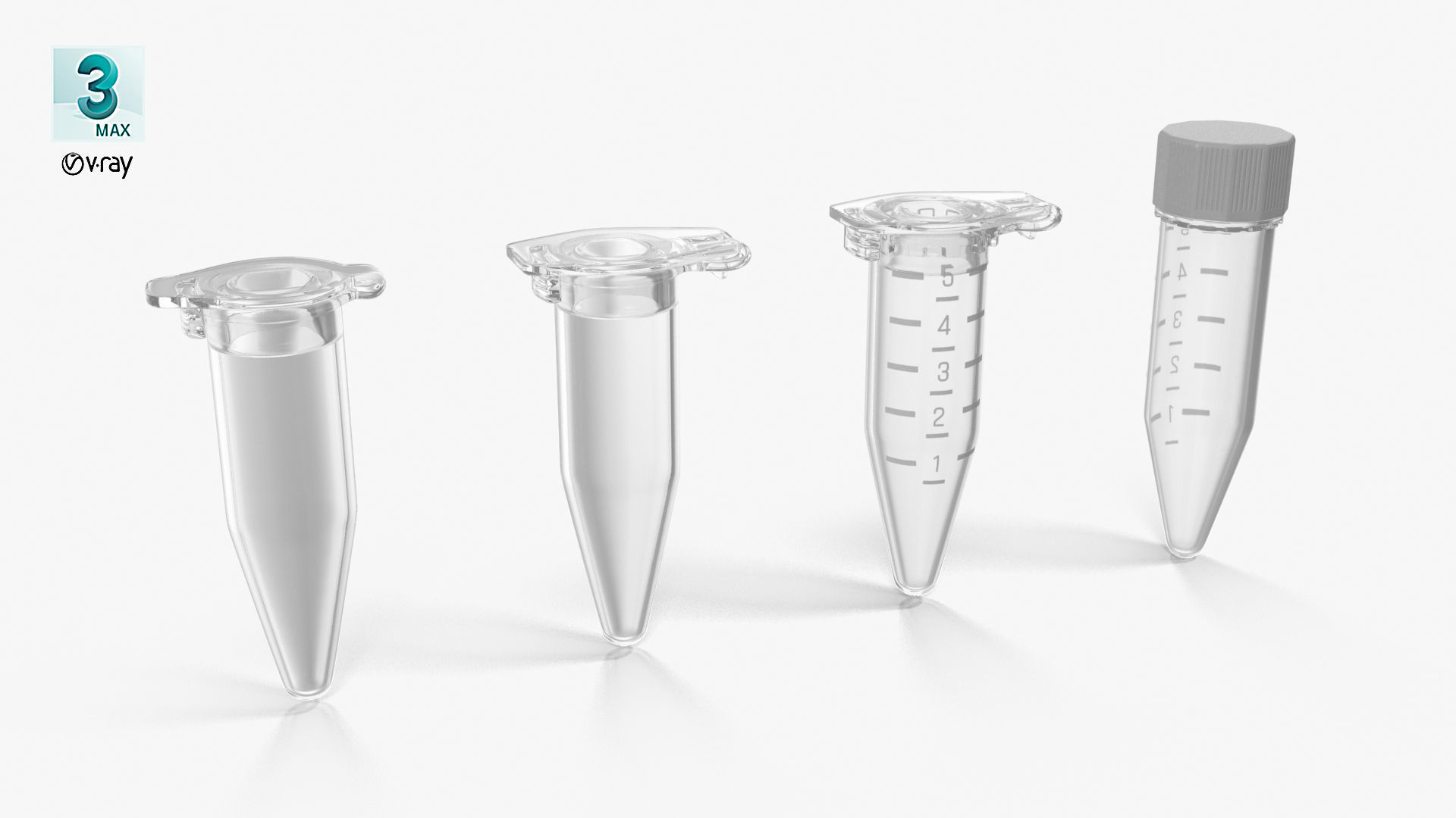 Eppendorf Centrifuge Tube Low-poly 3D model_9