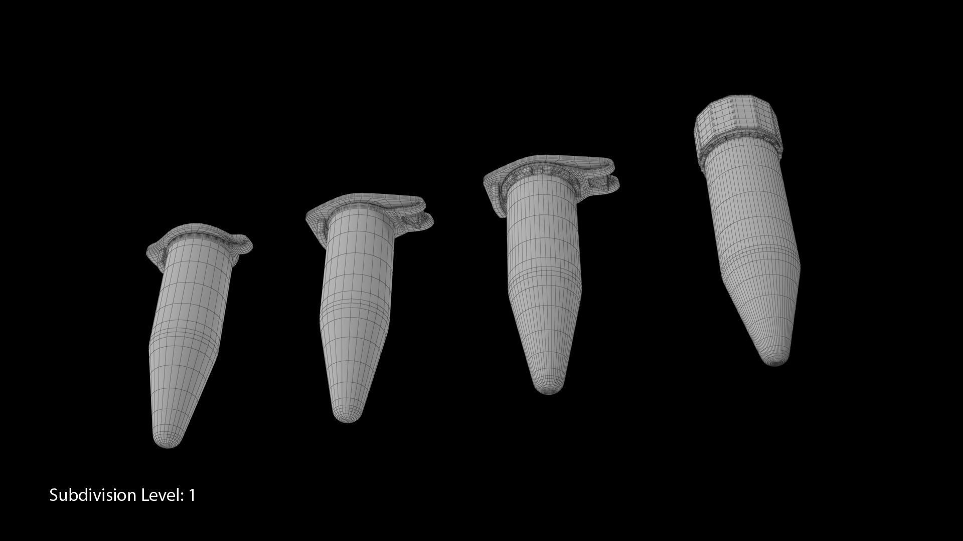 Eppendorf Centrifuge Tube Low-poly 3D model_7