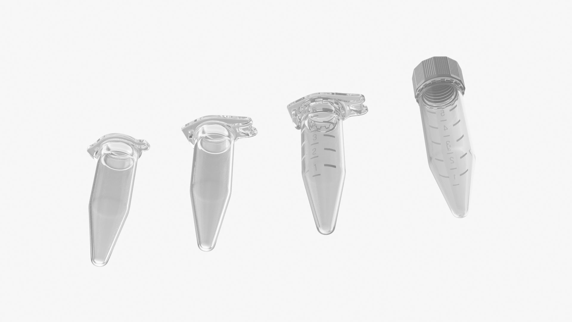 Eppendorf Centrifuge Tube Low-poly 3D model_1