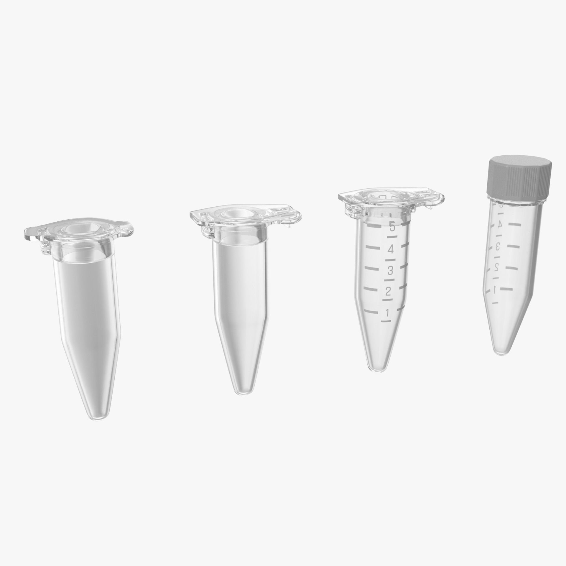 Eppendorf Centrifuge Tube Low-poly 3D model_8