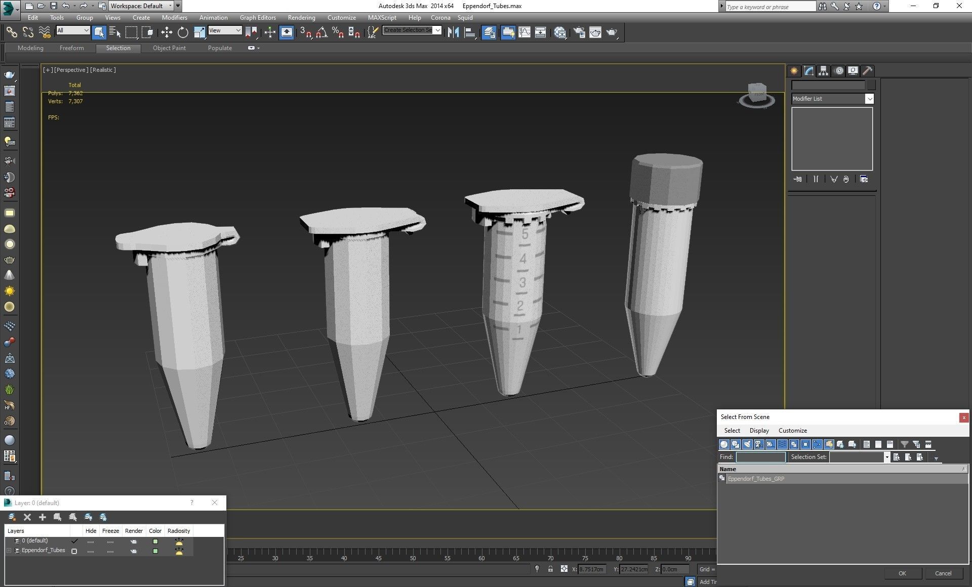 Eppendorf Centrifuge Tube Low-poly 3D model_11