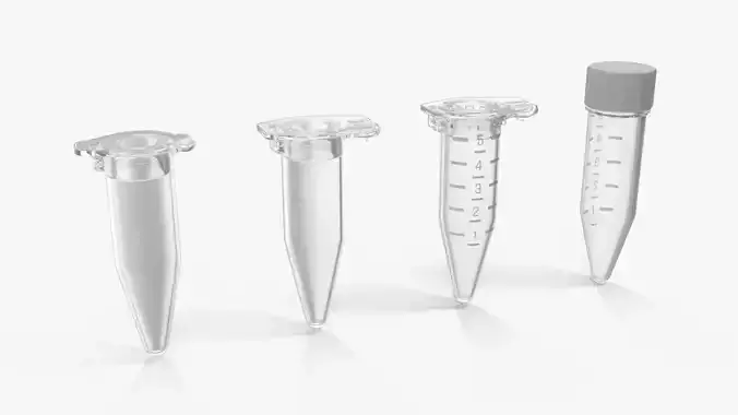 Eppendorf Centrifuge Tube Low-poly 3D model