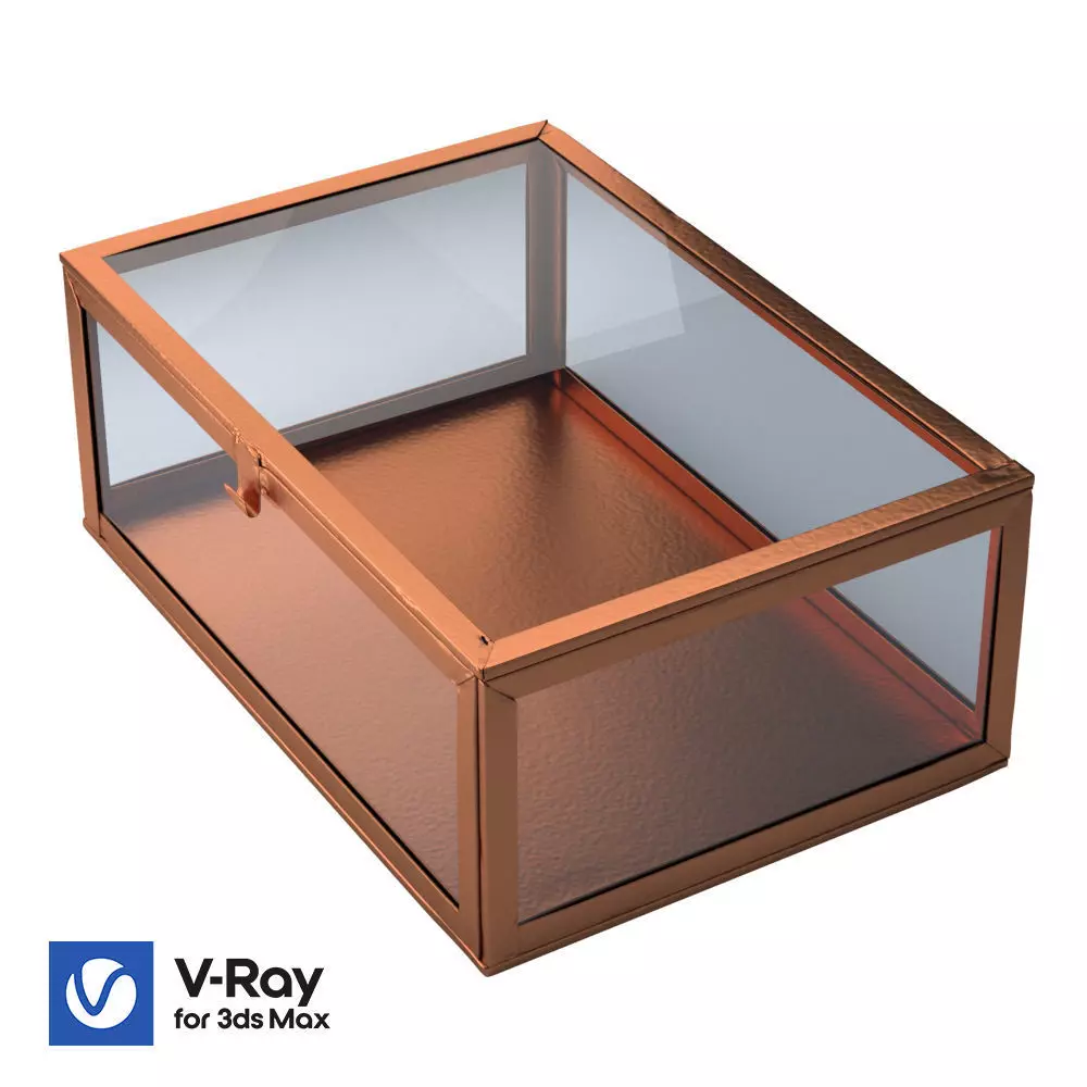 Glass Box HM Glasask Silver and Cooper 3D model