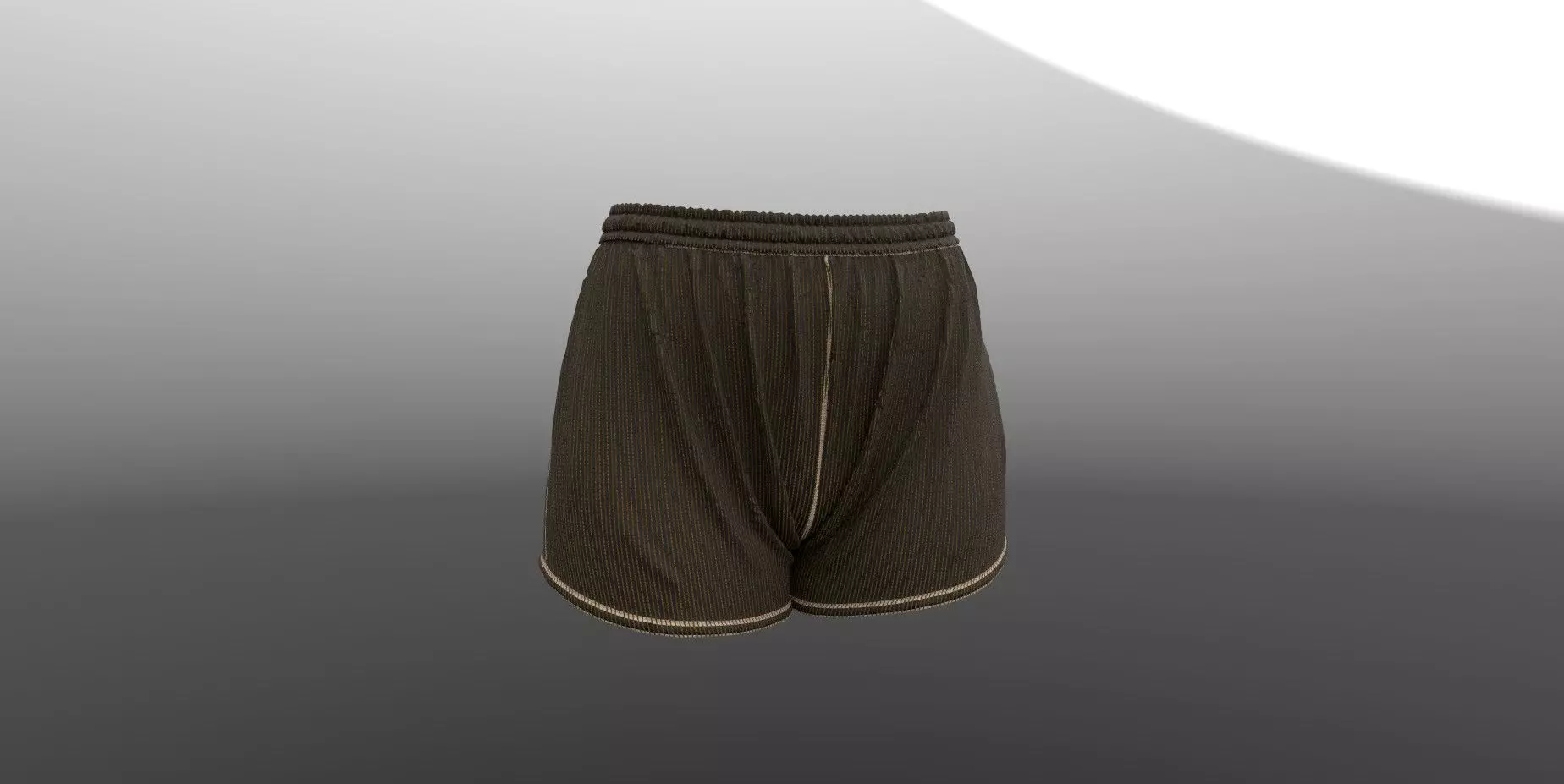 Female shorts PBR 4k Low-poly 3D model