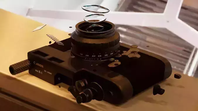 3d canon camera Low-poly 3D model