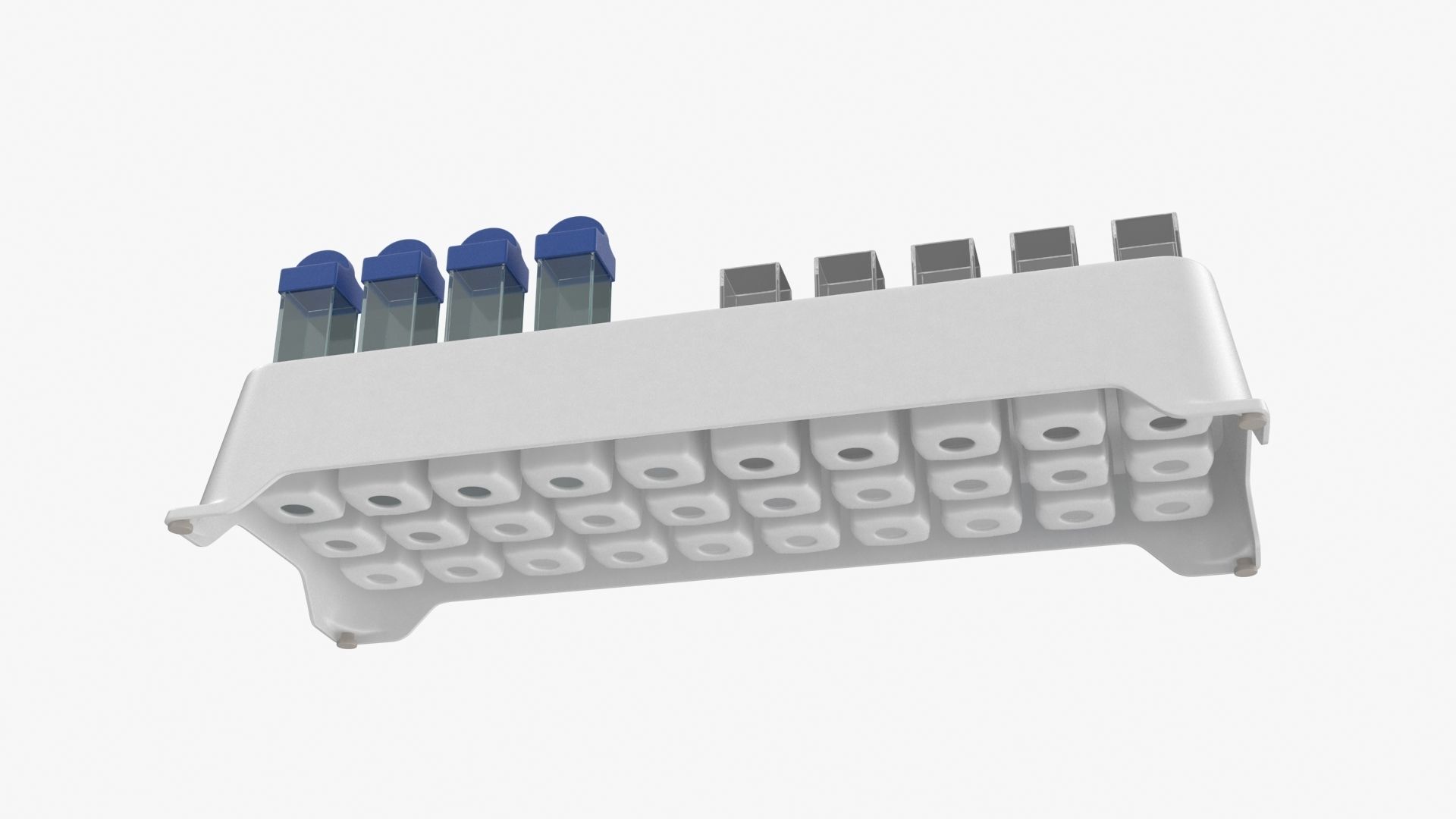 3D model Eppendorf tube rack Cuvette VR / AR / low-poly | CGTrader