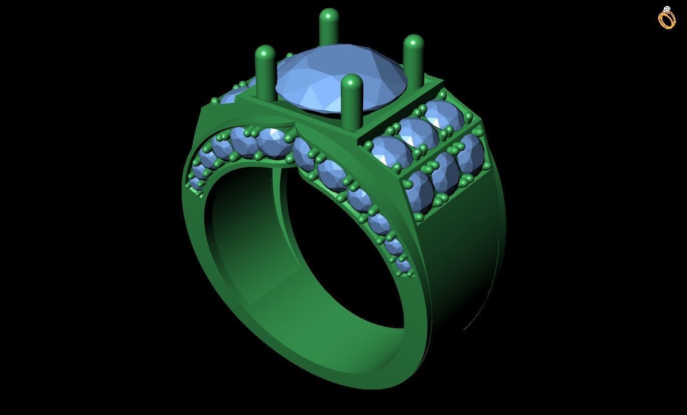 Rings 3D print model_4