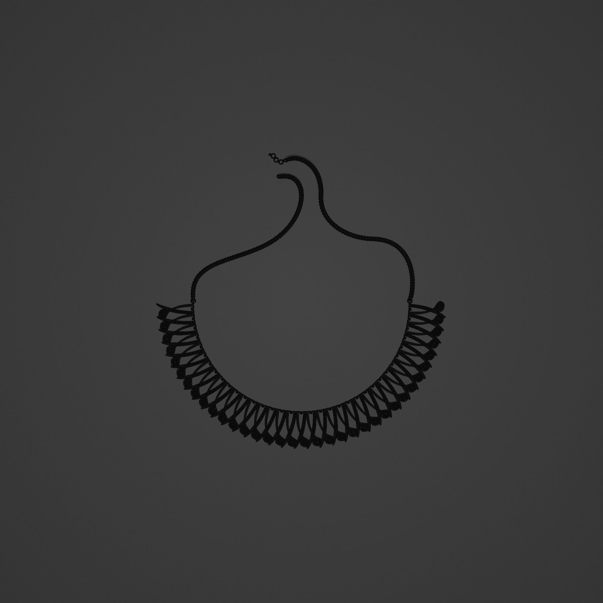 Diamond Neckless 3D model_5